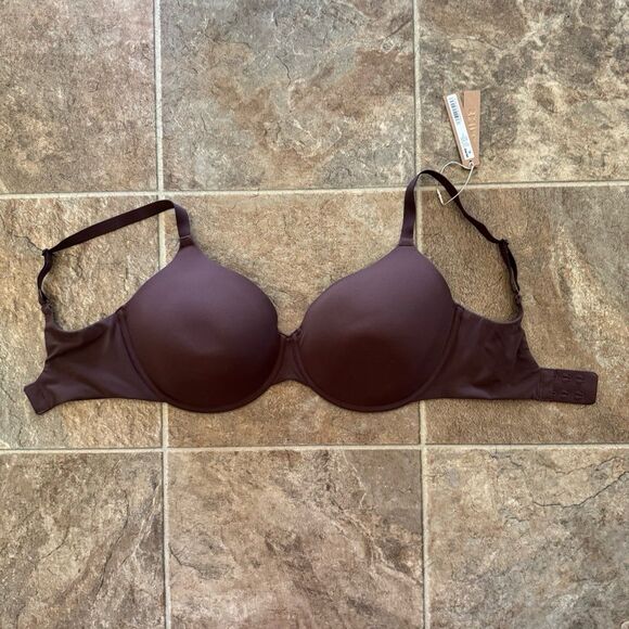 Skims Fits Everybody T-shirt Demi Bra Cocoa Size 34DDDD - Picture 3 of 9